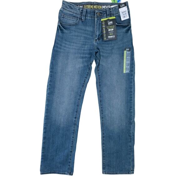 Lee Boys Extreme Motion MVP Jeans Straight Fit Size 12 Slim NEW WITH TAGS - Picture 1 of 6